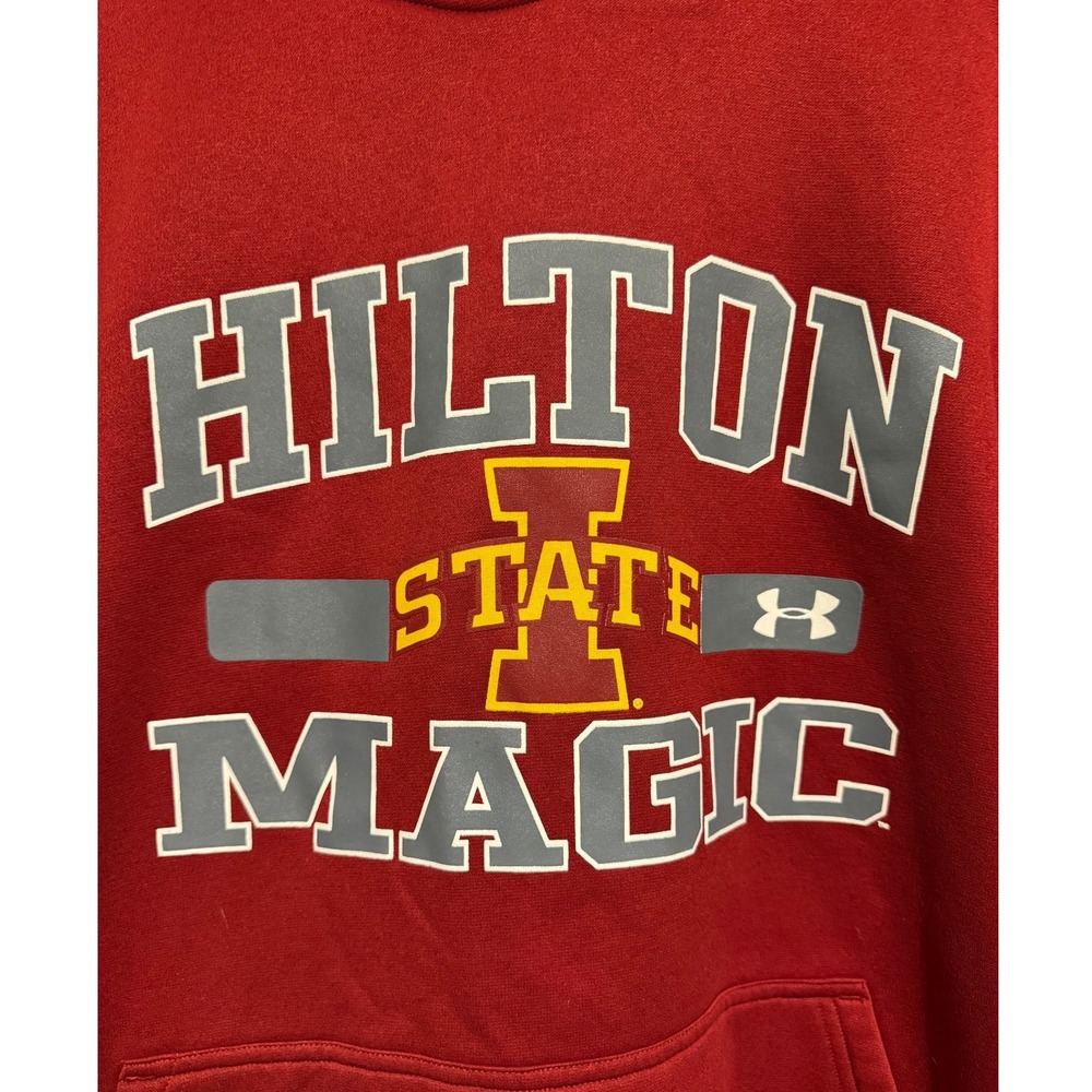 Under Armour Iowa State Cyclones Hilton Magic Hoodie Red Sweatshirt Mens XL